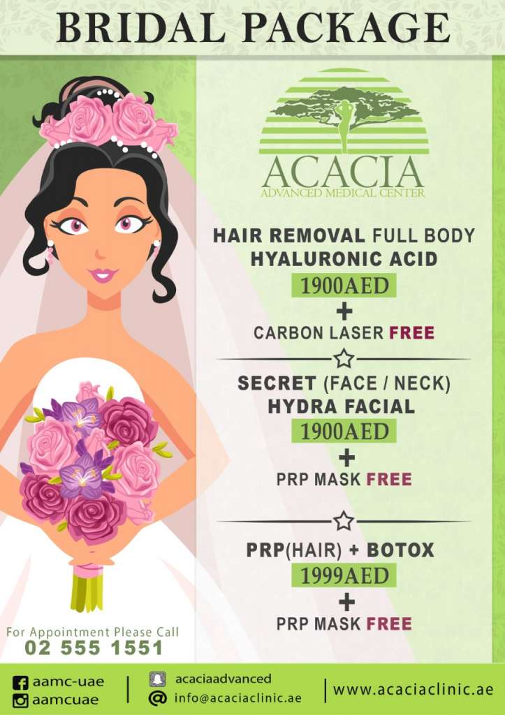 Bridal Beauty Packages at acacia advanced medical center